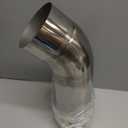 4" OD 45 Degrees Mandrel Bend Elbow T304 Stainless Steel Exhaust Tube Pipe Piping Surface Polishing Silver Tone