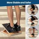StrongTek 13 Wide Portable Wooden Slant Board, 5-Level Incline (15-35), Lower Grip Handle, Beginner & Rehab Friendly, Non-Slip Surface for Calf Stretching, Squats, Physical Therapy