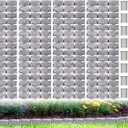 Landscape Edging Garden Edging Border Faux Stone Edging,91FT x 2.75 in Tall Decorative Stone-Look Garden Border for Flower Bed Edging,Yard Edging,Lawn Trees and Gardens,with Anchoring Spikes,Gray