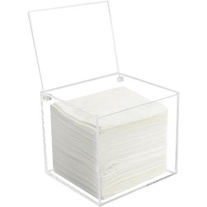 Watpot Disposable Face Towel Storage Box Compatible with Facial Towel XL, Acrylic Disposable Face Towelette Holder Container, Clear