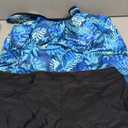Aqua Eve Two Piece Women's Tankini Swimsuits Blouson Swim Tank Top with Shorts Modest Bathing Suits, XL