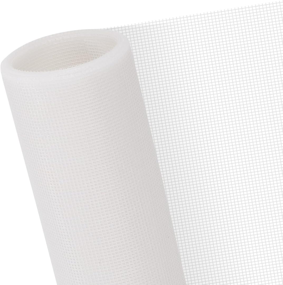 48"x102" Window Screen Mesh, Fiberglass Window Screen, Screen Door Mesh, Windows Screens and Screen Door Replacement, Patio Screen Mesh- White