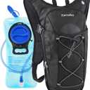 Zavothy Hydration Backpack with 2L Hydration Bladder Water Backpack for Hiking Hydration Pack for Running Cycling Hiking (Black)