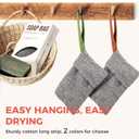 ZOMCHI 2 Pieces Exfoliating Soap Bags, Soap Savers for Bar Soap, Soap Bar Pouch for Deep Exfoliation, Foaming Soap Sock for Shower