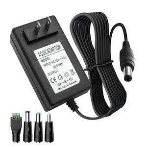 20V 3A AC DC Power Supply Adapter 20 Volts 3 Amps US Charger, DC Plug 5.5x2.1mm & 2.5mm for 20volt 0.5A 3A 1A 2A, 500mA 1000mA 2000mA 3000mA Equipment with 4 Tips ac dc adapter 100-240v, 50/60hz