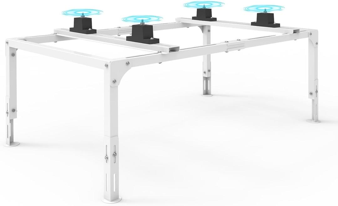 Mini Split Stand, Anti-vibration Adjustable Mini Split Ground Stand, AC Stand Heavy Duty w/ 400LBS Load Capacity, for 9,000-36,000 BTU Ductless Mini Split Air Conditioner Heat Pump