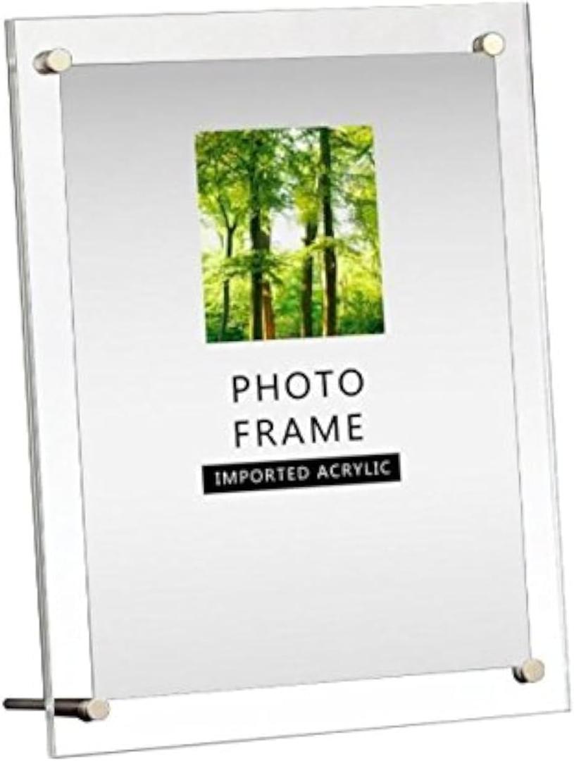 Modern Acrylic Photo Frame - Desktop/Free Standing (8x10 inch)