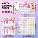 5 x 5 Fun Styles Potty Training Chart Unicorn Castle Reward Stickers 10 Mermaid Farm Poop Chart with 315 Clown Potty Training Stickers for Toilet Success Toddlers Boys Girls
