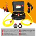12V 75W Fuel Transfer Pump Kit, 110GPH Gas Transfer Pump with High Elastic Fuel Pipe & 2 Power Cables, Great for Vehicles, Boats, Equipment, Gasoline, Diesel (110GPH, SET)