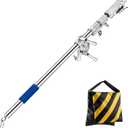 Prefessional Extension Boom Arm Bar with Work Platform for Photography C Stand and Light Stand,Pro Heavy Duty Crossbar Holding Arm for Softbox,Studio Strobe,Monolight,LED Video Light,Reflector