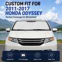 Custom Fit Windshield Sun Shade for Honda Odyssey 2011-2017 | Custom Fit Windshield Cover, Blocks UV Rays, Double-Layer Heat Shield, Durable Frame, Easy Fold & Storage