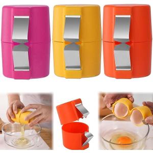 3pcs Egg Shell Opener, Egg Peeler Tool Set,Egg Separator for Raw Eggs, Hard Boiled Egg Peeler,Kitchen Gadgets for Bakers Prep（The metal sheet is removable, making it easy to install and clean）