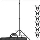 Neewer T-Shaped Background Backdrop Support Stand Kit, 8.5ft/2.6m Tall Adjustable Tripod Stand and 5ft/1.5m Wide Crossbars with 6 Spring Clamps and 1 Carrying Bag for Studio Photo Video Photography