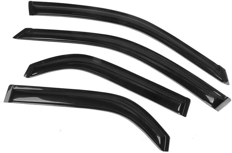 Acrylic Slim Style 4pcs Window Visors Rain Sun Windshields for Acura for MDX 2001-2006 Front Rear Left Right Smoke/Tinted Tape on/External-Type WD-AMDX01
