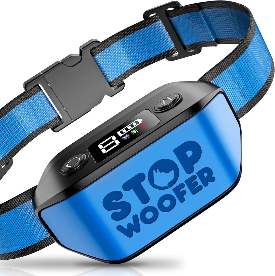 2026 New - No Shock Dog Bark Collar Safe Anti-Bark Device with Smart Sensor, Vibration & Sound Training, Waterproof, USB Rechargeable, Adjustable for Small/Medium/Large Dogs (7-110 lbs) Blue