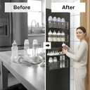 MGY 4Pack Clear Magnetic Baby Bottle Organizer for Refrigerator, Space-Saving Storage for Baby Bottles,Bottle Organizer for kitchen