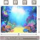 8x6ft Fabric Summer Under The Sea Photography Backdrop Little Mermaid Princess Girl Background Birthday Party Ocean Baby Shower Decorations Photo Banner Props