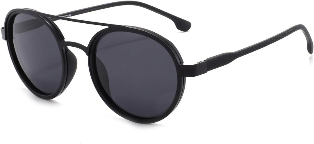 Trendy Black Aviator Polarized Men's Sunglasses UV 400 Protection 8929