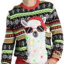 Men's LED Ugly Christmas Sweater Unisex Funny Novelty Knit Pullover with Lights, XL