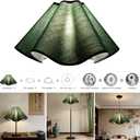 Small Scalloped Table Lamp Shades - Petal Lamp Shade for Table Lamps, Floor Lamps, bedside lamp and Pendant Light, UNO Fitter for E27, E26 and E14 Base (Dark Green, 3.5 * 15 * 7 inch - 1 Pack)
