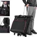 CURMIO Rolling Carrying Bag with Wheels Compatible for Apple iMac 27 inch Desktop Computer, Detachable Trolley Storage Case Compatible with iMac 27 Monitors and Accessories, Black (Patent Pending)