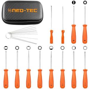 NEO-TEC 12 Pcs Carburetor Adjustment Tool Kit,Carburetor Cleaning Kit,Carburator Adjusting Kit for 2-Cycle Small Engine Compatible with STHIL Husqvarna Echo Ryobi Troy Bilt Trimmer Weedeater Chainsaw