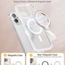 andobil [2026 Unrivaled Stability] Magnetic Phone Grip Holder for MagSafe Ring Stand Holder Kickstand Compatible with MagSafe Accessories for iPhone 17 Air 16 Pro Max Plus 15/14/13/12&Android,Rosegold