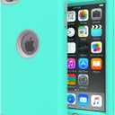 iPod Touch 7 Case,iPod Touch 6 Case,SLMY(TM)Heavy Duty High Impact Armor Case Cover Protective Case for Apple iPod touch 5/6/7th Generation Green/Gray