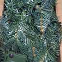 9 FT Pre-lit Christmas Garland Holiday Artificial 50 Led Light for Stairs Wall Door Indoor Outdoor Garland with Battery Operated Timer, for Home Decorations Fireplaces (Green PVC 9FT)