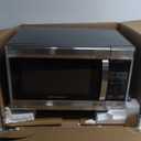 Emerson MW1338SB Countertop Microwave Oven, 6 Pre-Programmed Settings, Removable Glass Turntable, Child Safety Lock, 1.3 Cu ft, 1000W, Stainless Steel