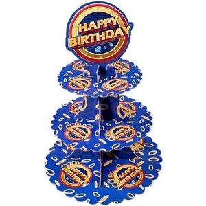 2 Pack 3-Layer Cupcake Stand Set,Anime Birthday Party Supplies,Premium Cupcake Holder,Creative Tiered Serving Tray,Cupcake Tower Display Plate Ideal for Wedding Birthday Party Baby Shower Celebration（2pcs）