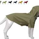 LoveLonglong Premium Waterproof Dog Raincoat with Reflective Safety Features Pet Raincoats, XL