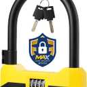 Sigtuna Bike U Lock Combination, Combination Heavy Duty Anti Theft, Bike Lock with 18mm Shackle, Bicycle Lock with Sturdy Mounting Bracket for Bicycle, E-Bike, Scooter, Outdoor Equipment