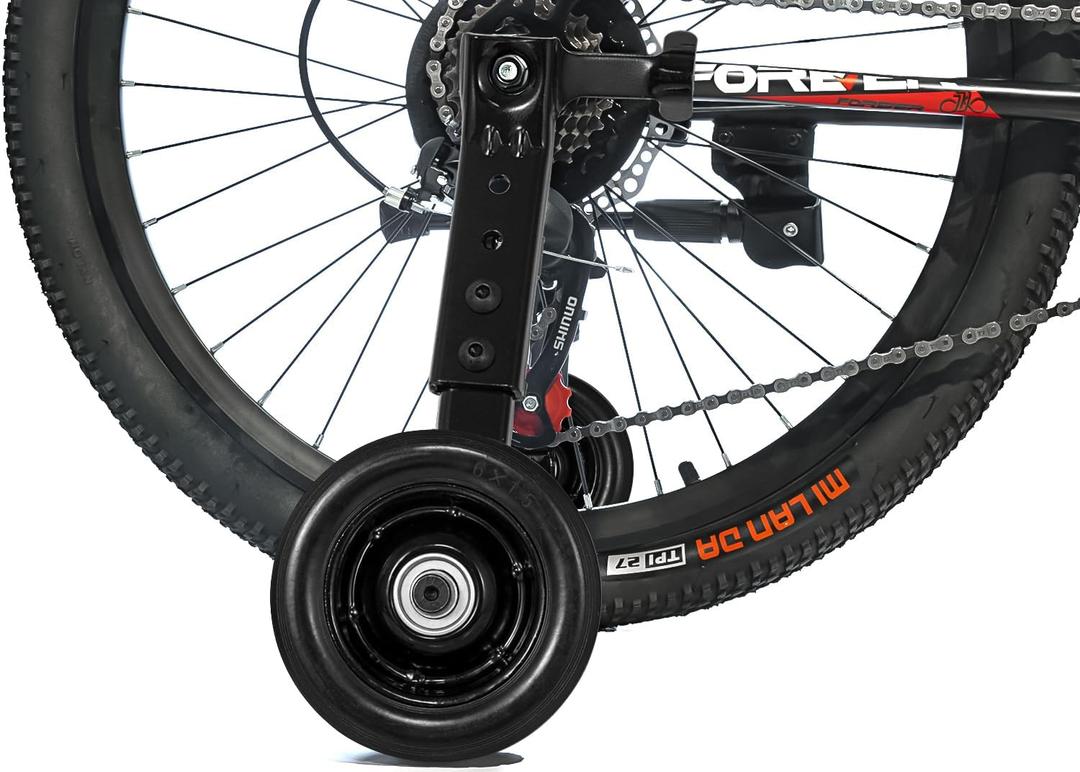 Training Wheels, Thicken Bike Training Wheels for Adult Under 200lb with Heavy Duty Stainless Steel for 24 26 28 inch bike (black)