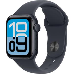Apple Watch SE 3 [GPS 40mm] Smartwatch with Midnight Aluminum Case with Midnight Sport Band - S/M. Fitness and Sleep Trackers, Heart Rate Monitor, Always-On Display, Water Resistant