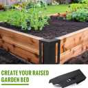MorningRo 12 Pack Raised Garden Bed Corner Brackets with Securing Lip Fits Lumber up to 2" x 12" Metal Garden Corner Bracket for Wood Frame Bed 4.7" L x 2" W x 10.5" H