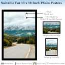 13x18 Picture Frame Black for Wall Hanging, Wood 13 x 18 Frame Photo Frame for Wall Horizontally or Vertically, Black, 1 Pack