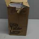 Yarra-Decor Bedside Lamp with USB A+C Port - Touch Control Table Lamp for Bedroom Wood 3 Way Dimmable Nightstand Lamp with Round Flaxen Fabric Shade for Home Office (LED Bulb Included)