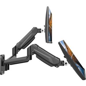 BONTEC Dual Monitor Wall Mount for 13-32 Inch Screens, Height Adjustable Gas Spring Arm with Tilt, Swivel & Rotate, Hold Up to 19.8 lbs, Fully Adjustable, Office & Home Use, VESA 75x75/100x100