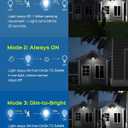 JACKYLED Solar Lights Outdoor with Motion Sensor, 113LED Cool White Solar Flood Lights, Waterproof Dusk to Dawn Solar Powered Security Spot Lights for Porch Patio Yard Garage, 1 Pack (Black)