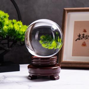 Clear Crystal Ball 100mm/3.9 Inches with Stand Ideal for Office Decor This Cool Things as a Photography Prop and Feng Shui Divination Sphere As Office Decor and Desk Decor Crafted from K9 Crystal.
