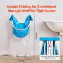 VEVOR Portable Dog Bathtub, Elevated & Foldable Space-saving Pet Shower Station with Quick Drainage, Bathing Tub for Washing & Grooming Small and Medium Size Dogs and Cats Indoor & Outdoor, Light Blue