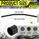 1 Pcs 7/8" 22mm Dirt Bike Handlebars Atv Motorcycle Handlebars for Motocross Atv Dirt Bike, Black (Flat Drag Bar)