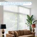 12 Pack 82.5" White Vertical Blind Replacement Slats PVC Vertical Window Blinds UV Resistant Verticals Window Blinds for Sliding Doors & Windows