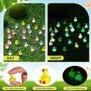 60 Pcs Mini Figurine Bulk Glow in The Dark Resin Miniature Silly Goose Table Desk Decoration Micro Tiny Animal Ornament for Shower Landscape Cake DIY Craft Accessories