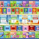 HUAHOO Kids Rug Play Mat Carpet Educational and Fun Playmat ABC Alphabet Animals Shapes Learning and Safe Rugs for Bedroom Playroom Classroom Baby Toddler Children(Season,52X75 in)