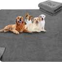 LOOBANI NonSlip Washable Pee Pad for Dogs, 1 Pack Extra Large Reusable Dog Mat for Floor, Fast Absorbent Pet Whelping Pads, Puppy Playpen Mat for Incontinence, Housebreaking, Crate, 82x120in, Gray