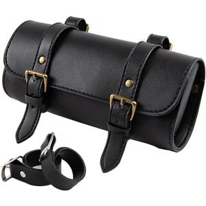Motorcycle Saddle Bag Mini Motorbike Fork Handlebar Pu Leather Tool Storage Bag