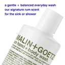 MALIN+GOETZ Hand + Body Wash | Gentle Foaming Cleanser with Botanical Extracts and Amino Acids | Hydrating, pH-Balanced, Unisex Scent | Vegan & Cruelty-Free (Eucalyptus, Bergamot, Rum, Cannabis)