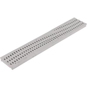 NDS 253GY Spee-D Channel Drain Grate 4-1/8 inch Wide X 2 feet Long, Decorative Wave Design in Gray Plastic, for Driveways, Patios, Pool Decks and Commercial Areas